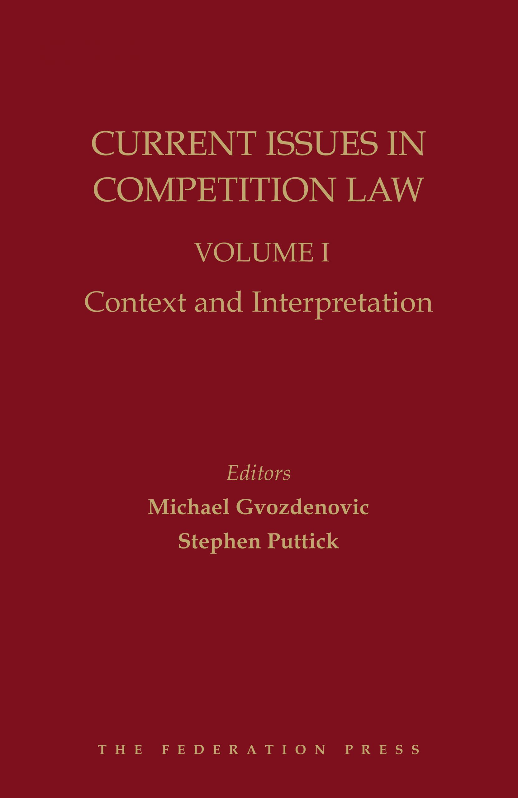 Law:　Press　Vol　Federation　in　The　Current　I　Issues　Competition